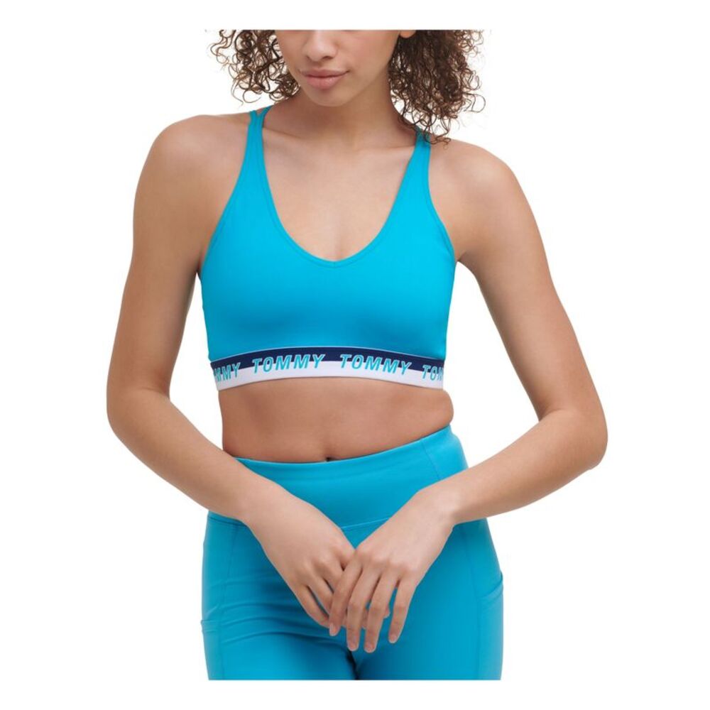 TOMMY HILFIGER SPORT Intimates Aqua Low Impact Sports Bra XS